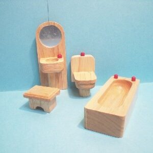 Young collectors bathroom set, childrens dolls house furniture sets,