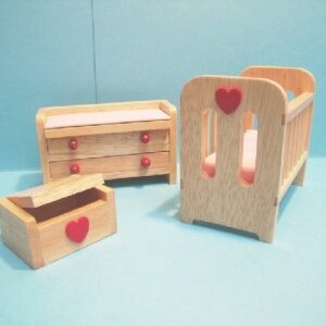 Young collectors nursery set, childrens dolls house furniture sets.