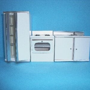 DOLLS HOUSE MODERN KITCHEN FURNITURE SET