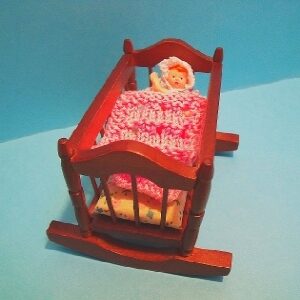 DOLLS HOUSE ROCKING CRADLE