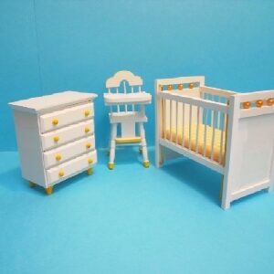 DOLLS HOUSE NURSERY SET