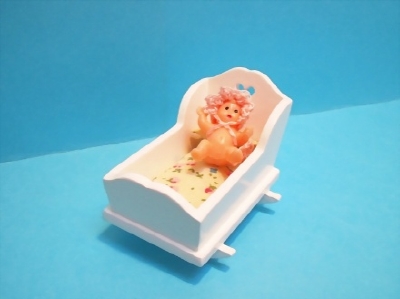 DOLLS HOUSE ROCKING CRADLE