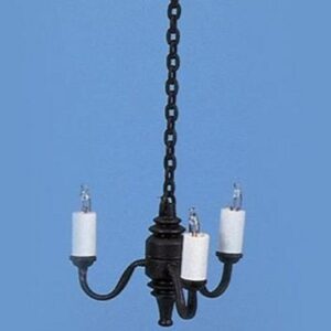 Chandelier 3 candle black finish